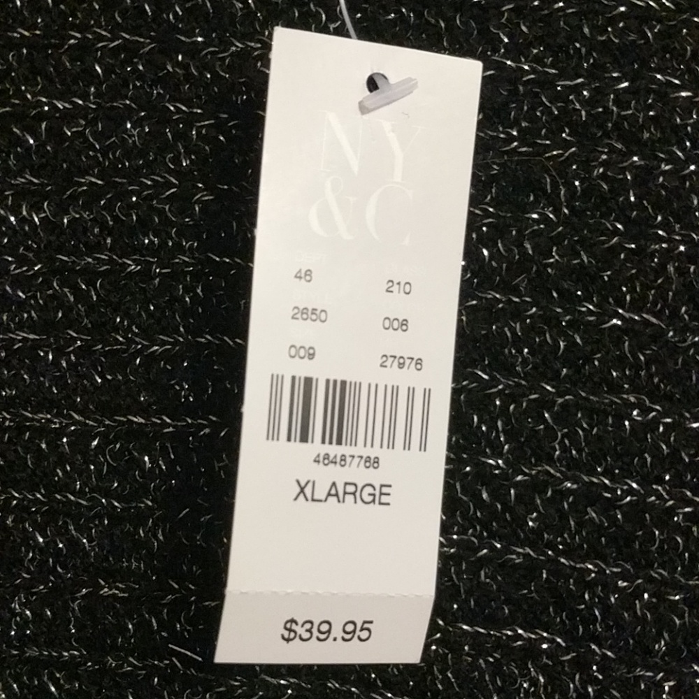 New York & Company NWT XL sparkle Vneck sweater - Picture 3 of 4
